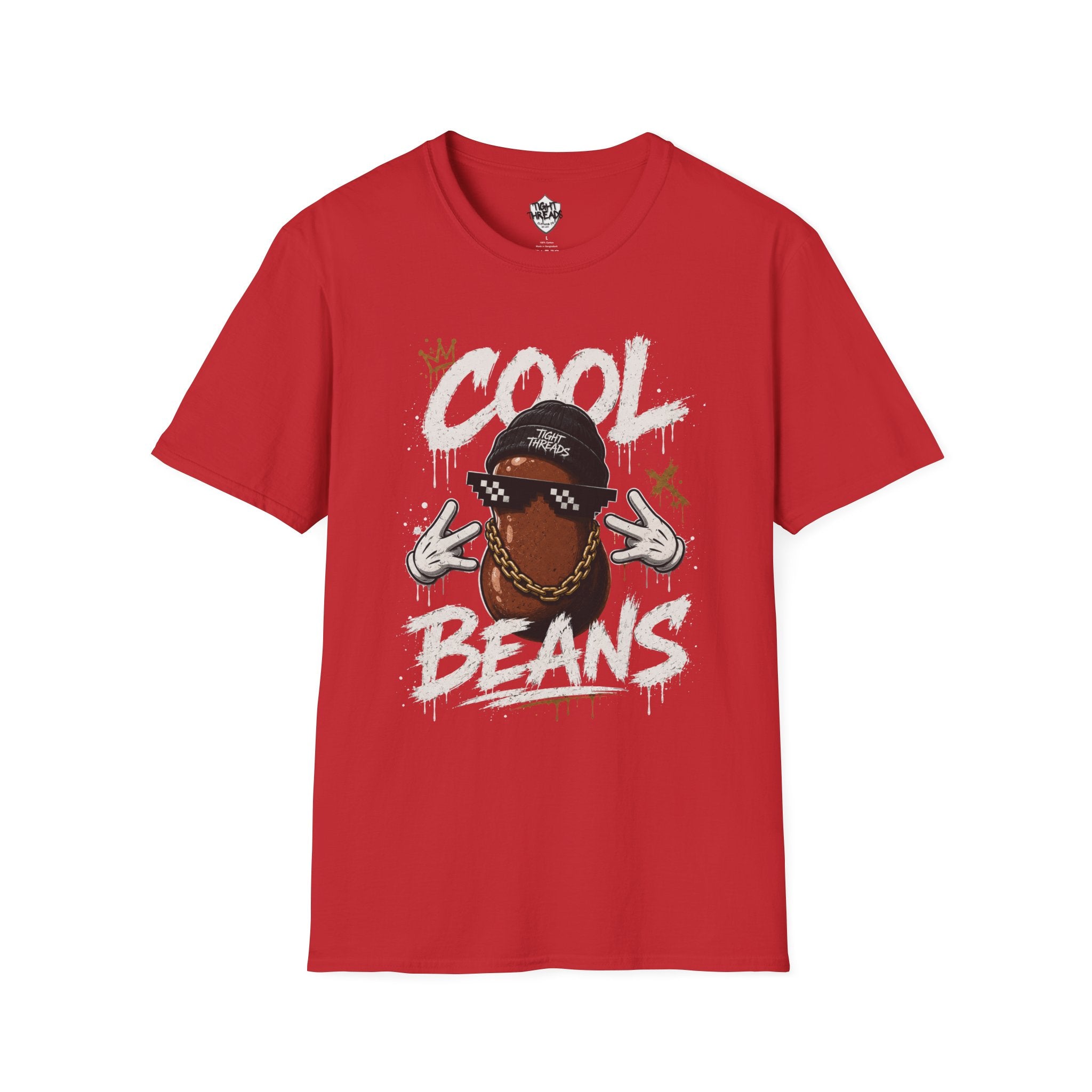 Cool Beans Graphic T-Shirt — Hipster Bean Cartoon Tee