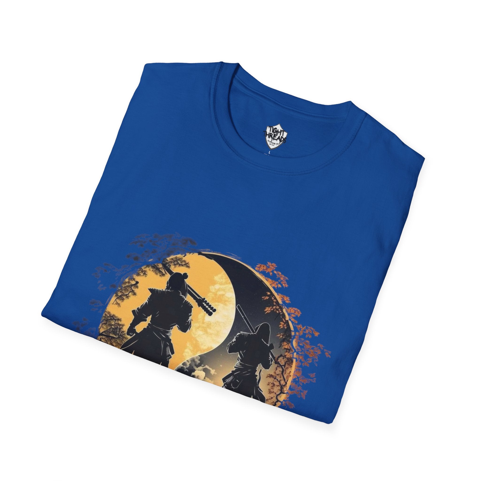 Yin Yang Samurai unisex style T-Shirt, Men and Women T-Shirt, durable and smooth fabric, casual wear.
