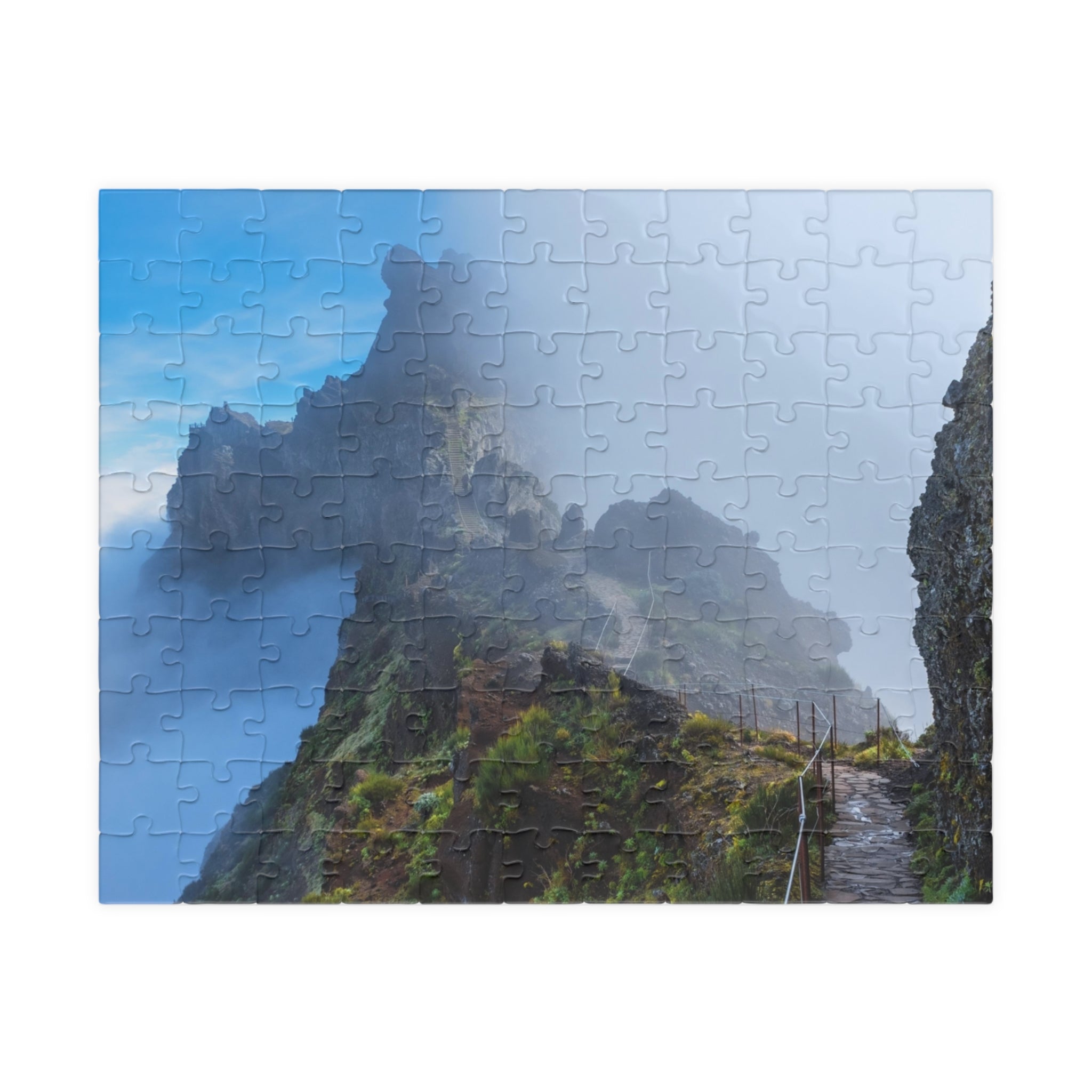 Misty Mountain Trail Puzzle | Scenic Landscape Jigsaw