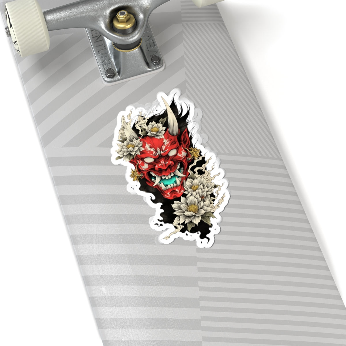 Oni Samurai Face Stickers, Laptop Decals, Water Bottle Stickers, Skateboard Decals, Artist Gift, Halloween Stickers, Edgy Art Sticker Pack