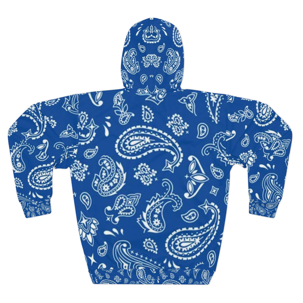 Cool Beans Blue Bandana Hoodie | All-Over Print Pullover