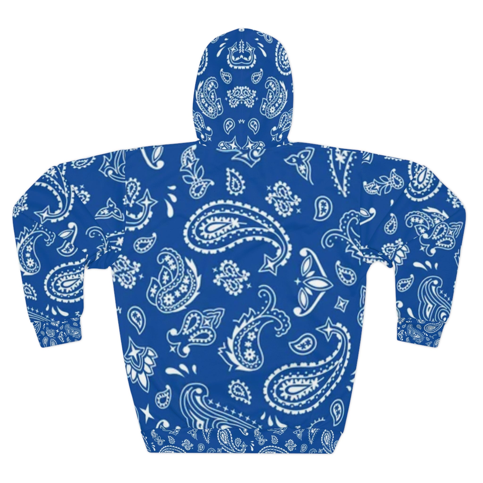 Cool Beans Blue Bandana Hoodie | All-Over Print Pullover