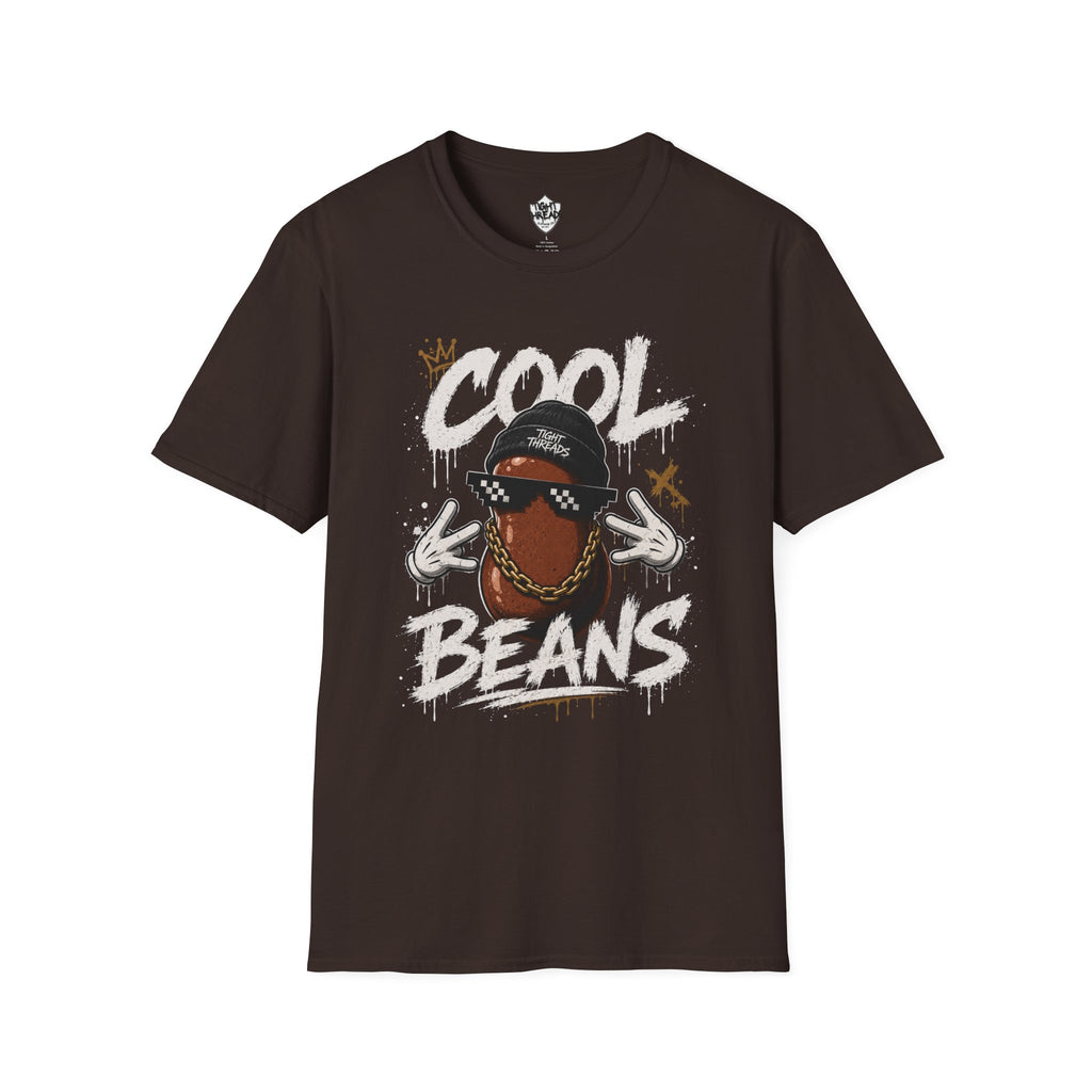 Cool Beans Graphic T-Shirt — Hipster Bean Cartoon Tee