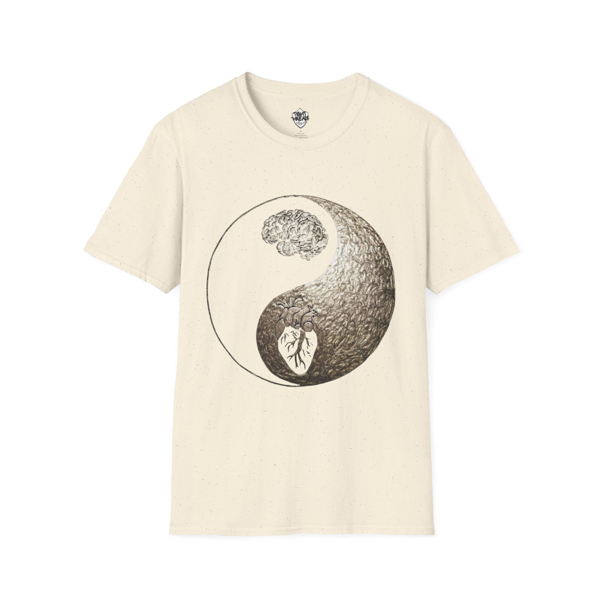 Yin Yang Mind over Matter Tee, Unisex T-Shirt for Mindfulness, Gift for Yoga Lovers, Boho Style, Casual Wear, Spiritual Design