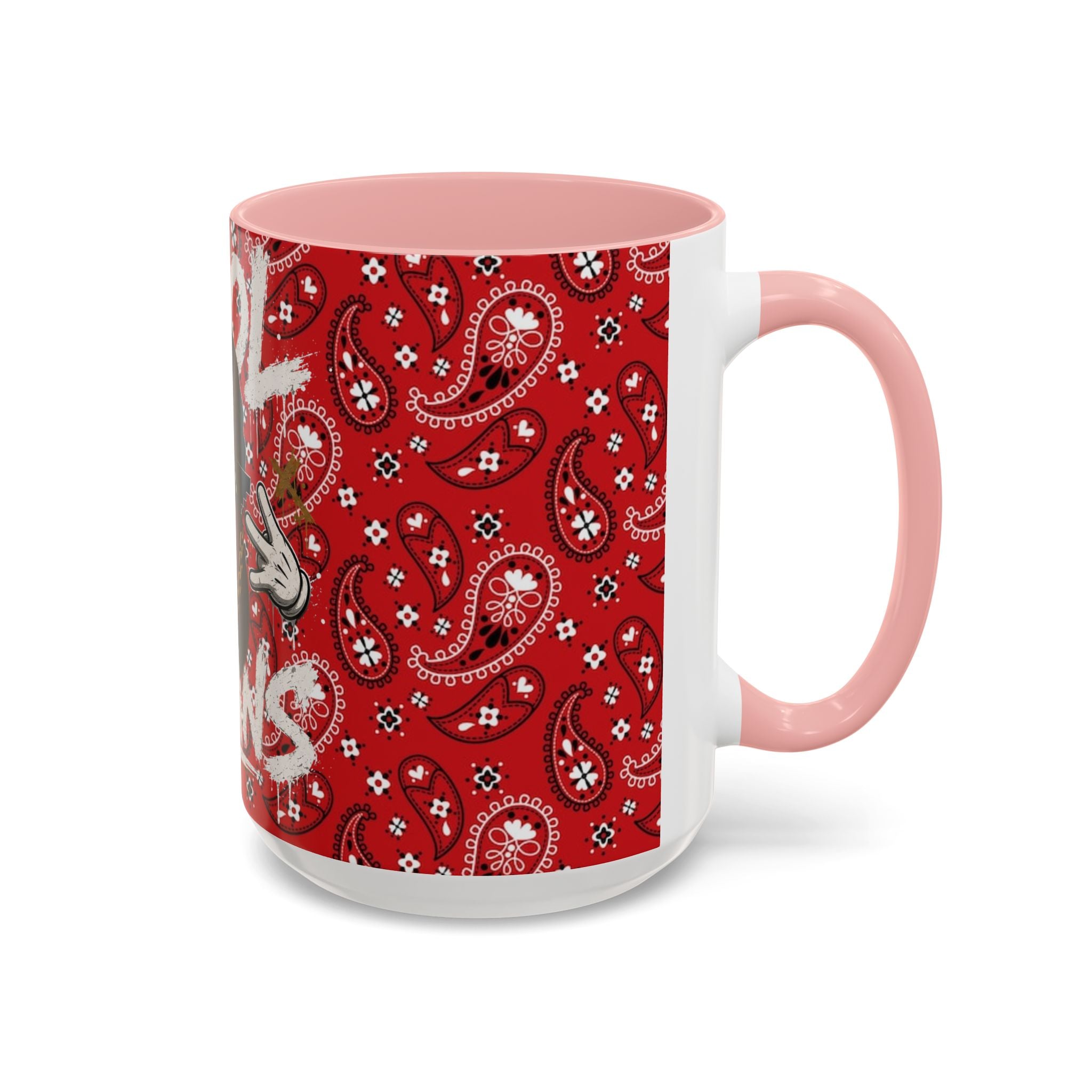Cool Beans Mug | Red Bandana Coffee Cup, Hip-Hop Bean Graphic 11oz 15oz
