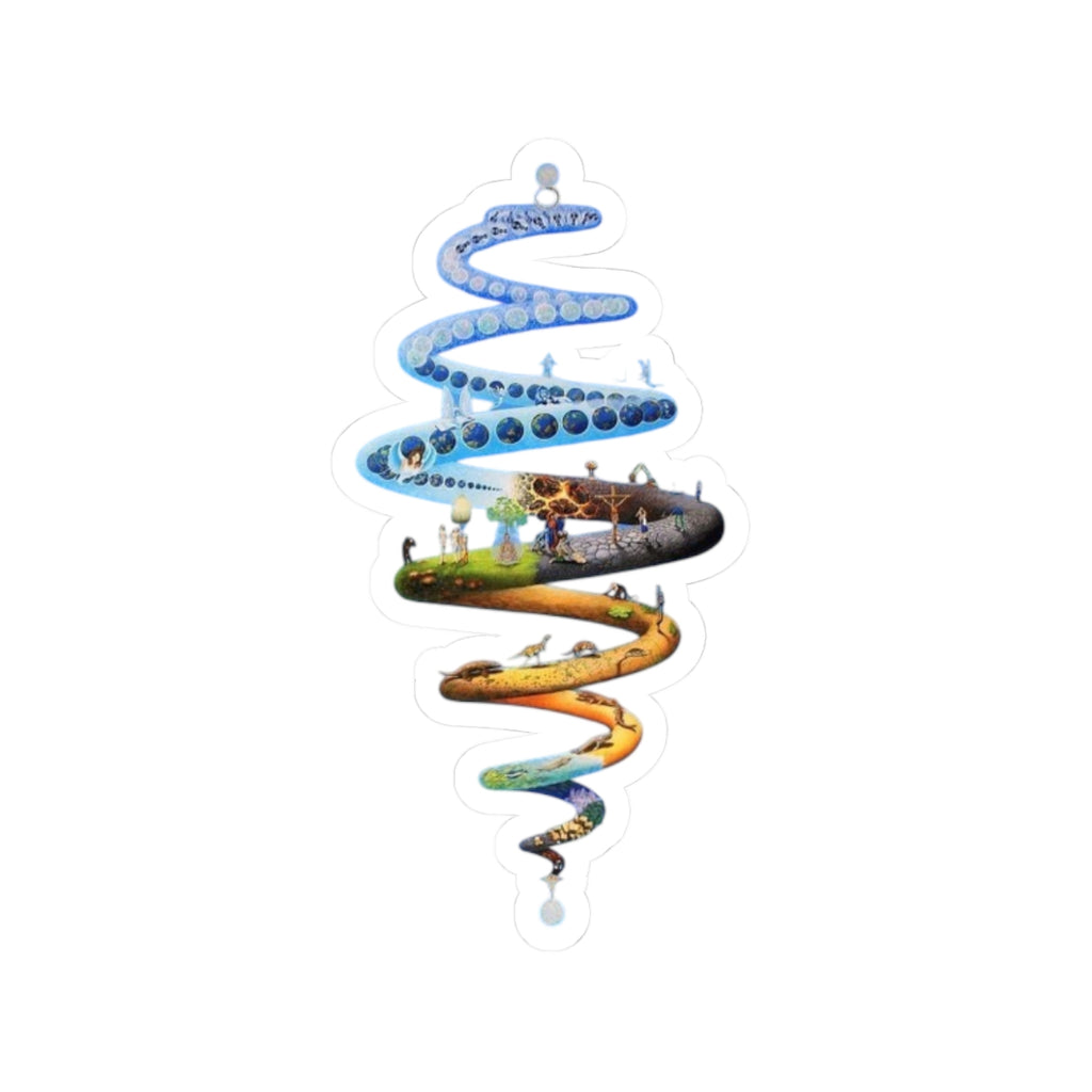 Colorful Evolutional Spiral Kiss-Cut Stickers Whimsical Art Decals for Laptops, Water Bottles, Gift Decor, Nature Lovers, Eco-Friendly Joy