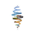 Colorful Evolutional Spiral Kiss-Cut Stickers Whimsical Art Decals for Laptops, Water Bottles, Gift Decor, Nature Lovers, Eco-Friendly Joy