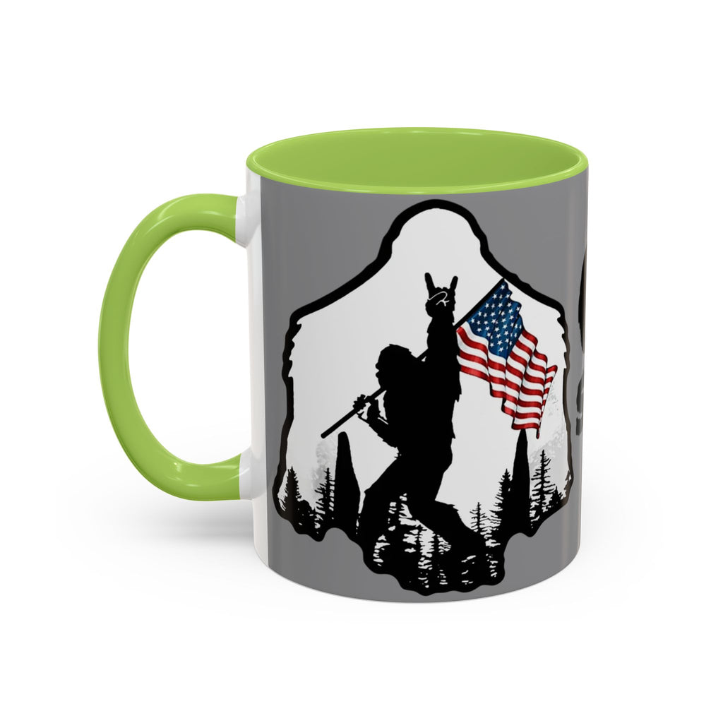 Gone Squatchin Patriotic Bigfoot Mug | Accent Coffee Mug