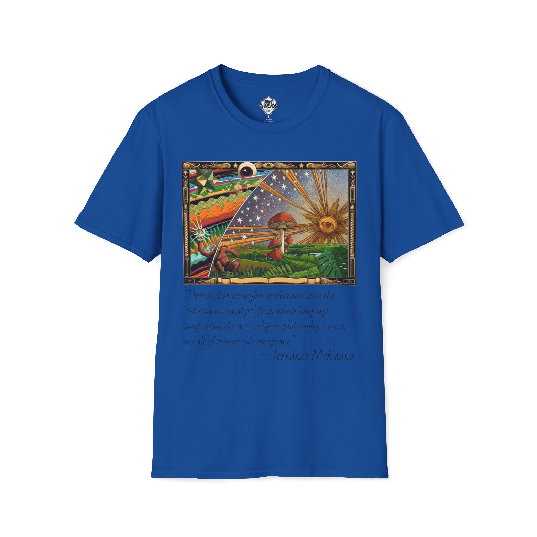 Terrance McKenna stoned ape theory T-Shirt, Motivational Shirt, Casual Wear, Gift for Dreamers, Unique Everyday Style