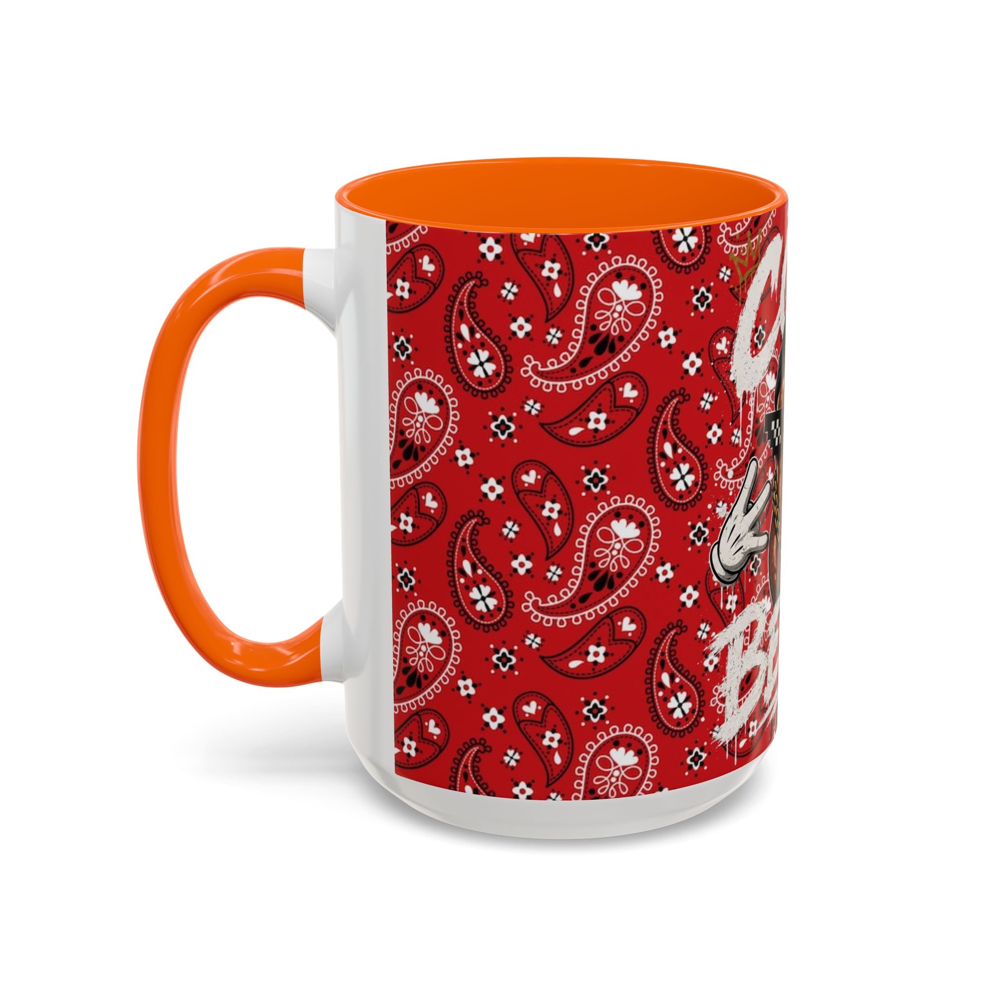 Cool Beans Mug | Red Bandana Coffee Cup, Hip-Hop Bean Graphic 11oz 15oz