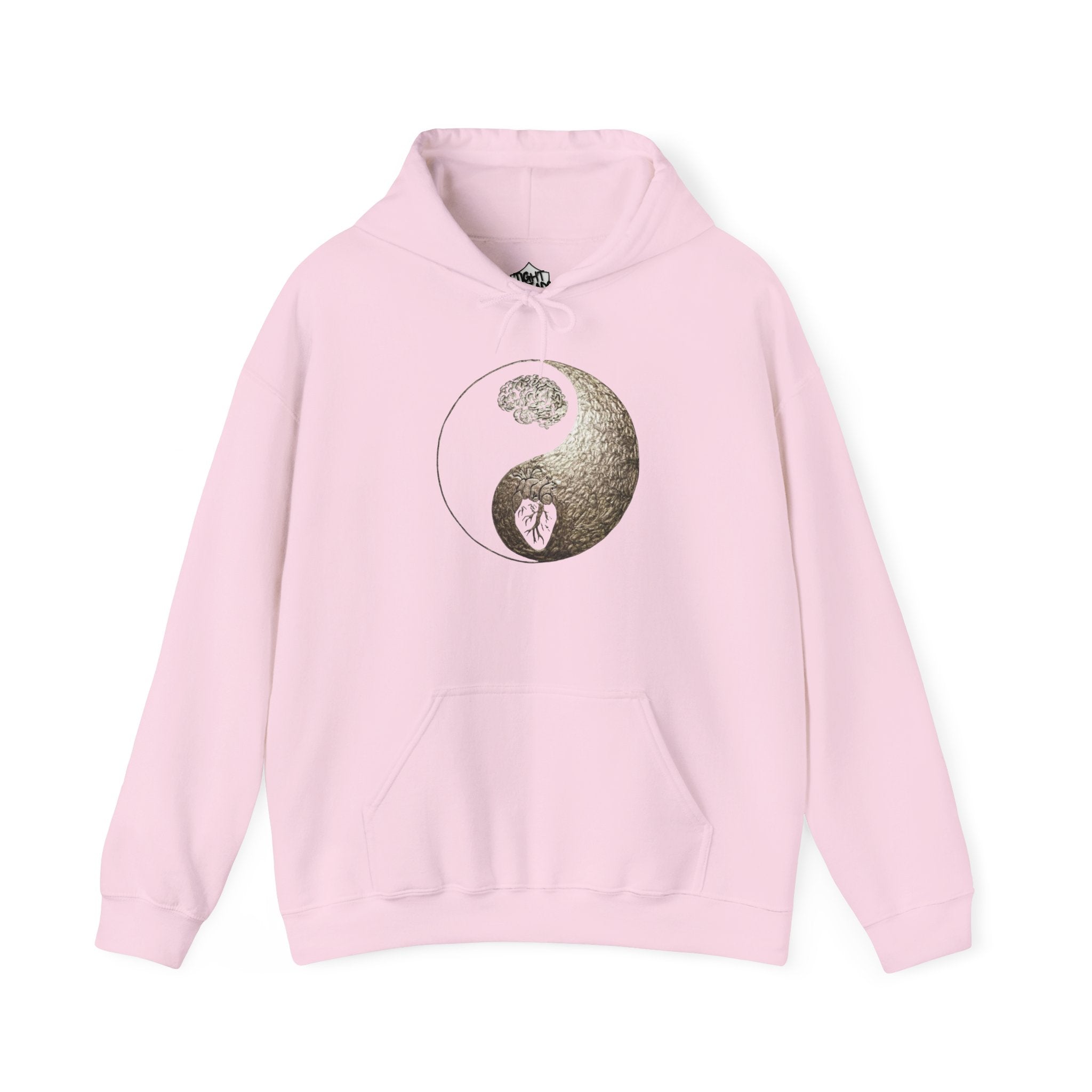 Yin Yang Mind over Body Hooded Sweatshirt - Cozy Unisex Hoodie for Peace Lovers, Spiritual Gift, Casual Wear, Meditation