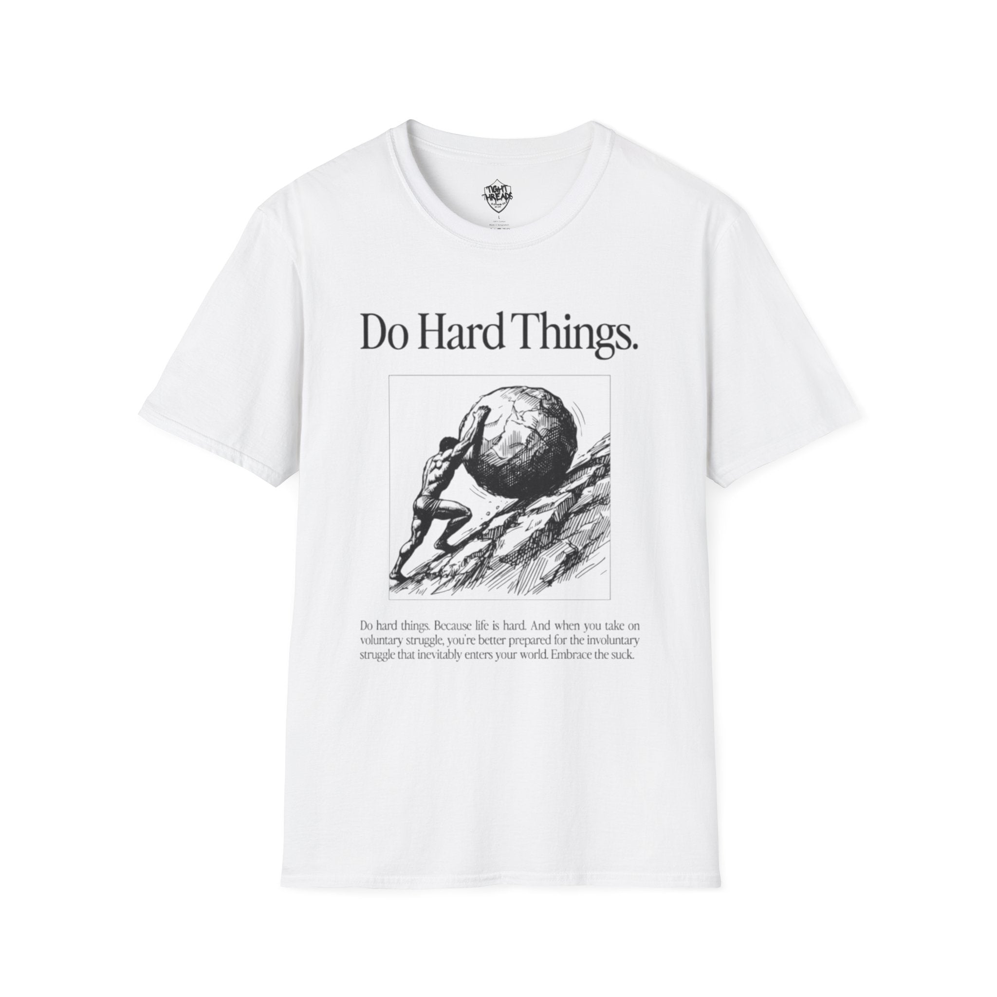 Do Hard Things Inspirational Unisex T-Shirt: Motivational Gym Tee, Casual Workout Shirt, Positive Apparel Gift, Everyday Wear, Statement Top