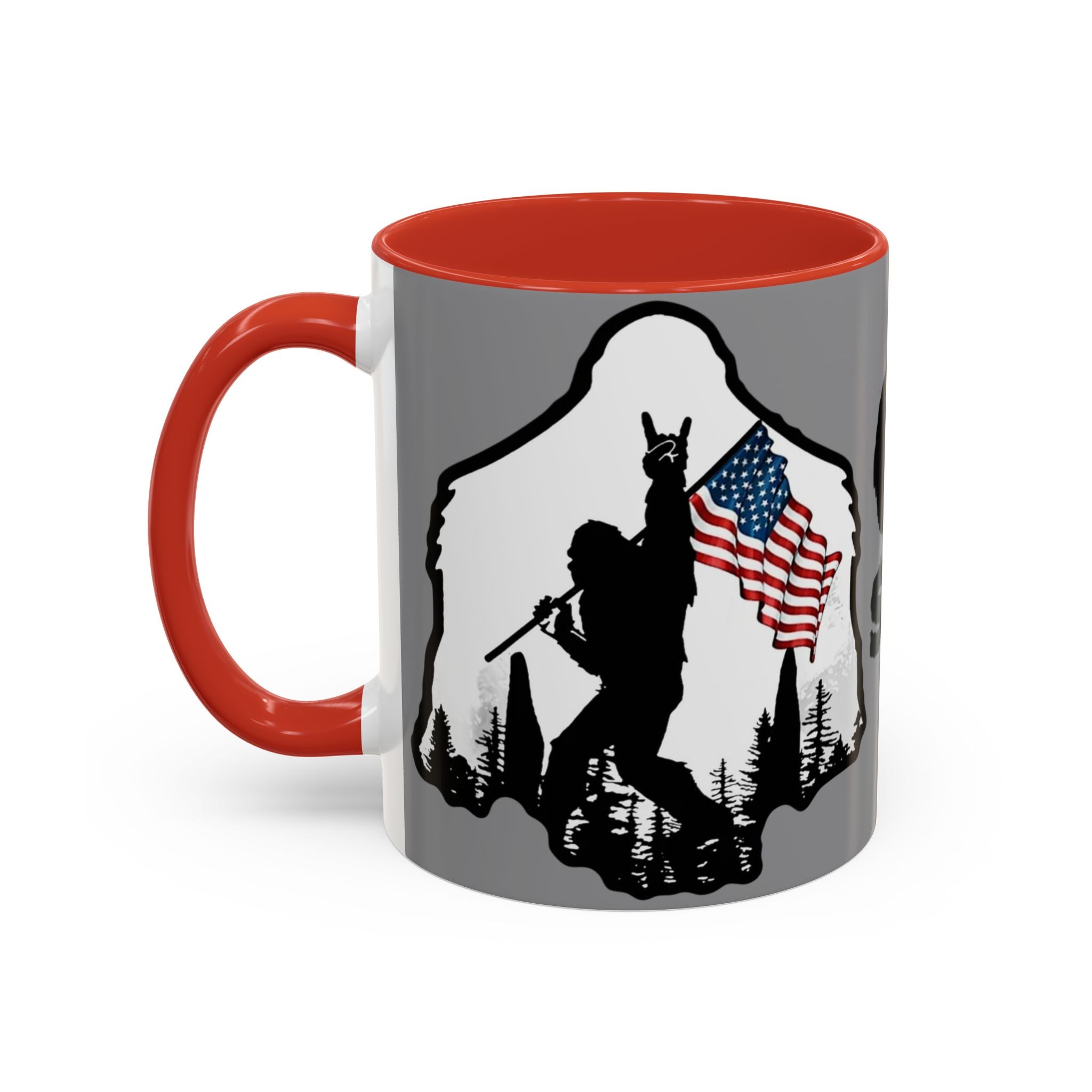 Gone Squatchin Patriotic Bigfoot Mug | Accent Coffee Mug