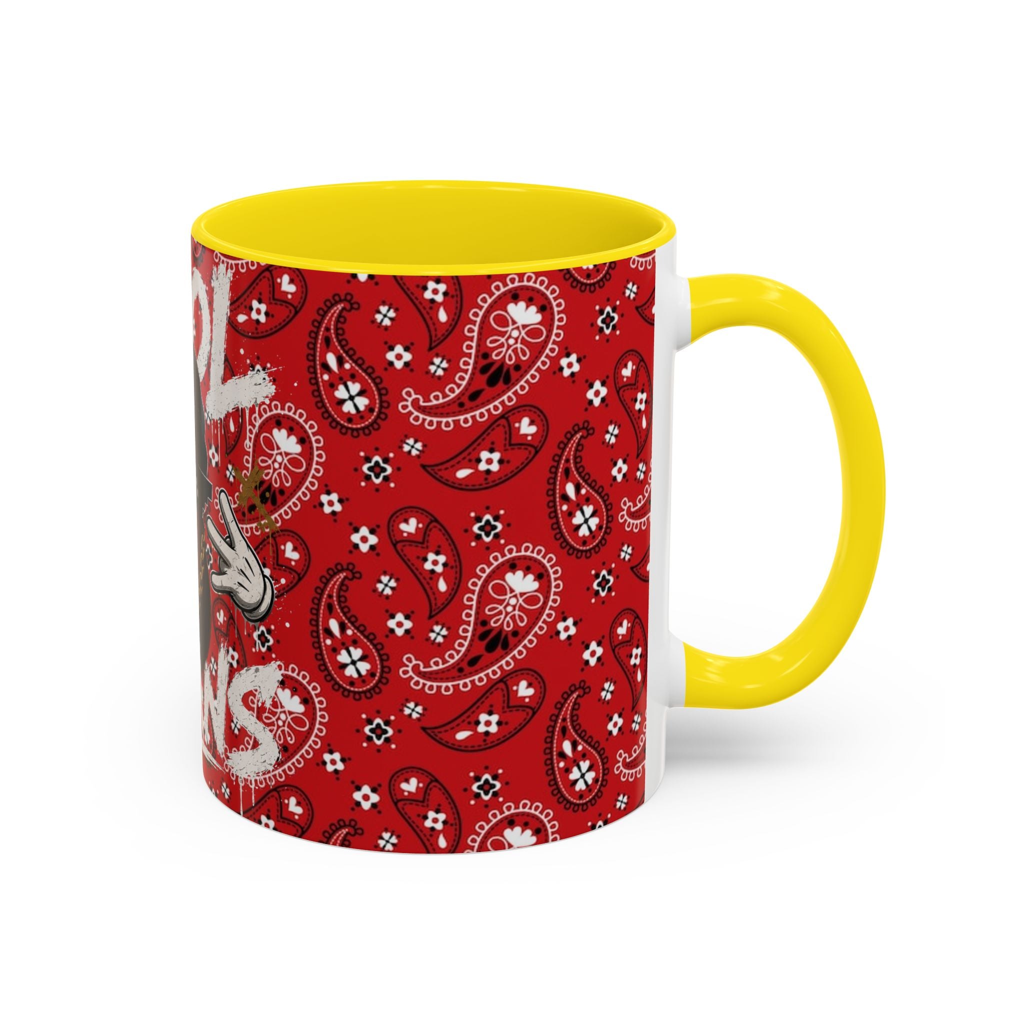 Cool Beans Mug | Red Bandana Coffee Cup, Hip-Hop Bean Graphic 11oz 15oz