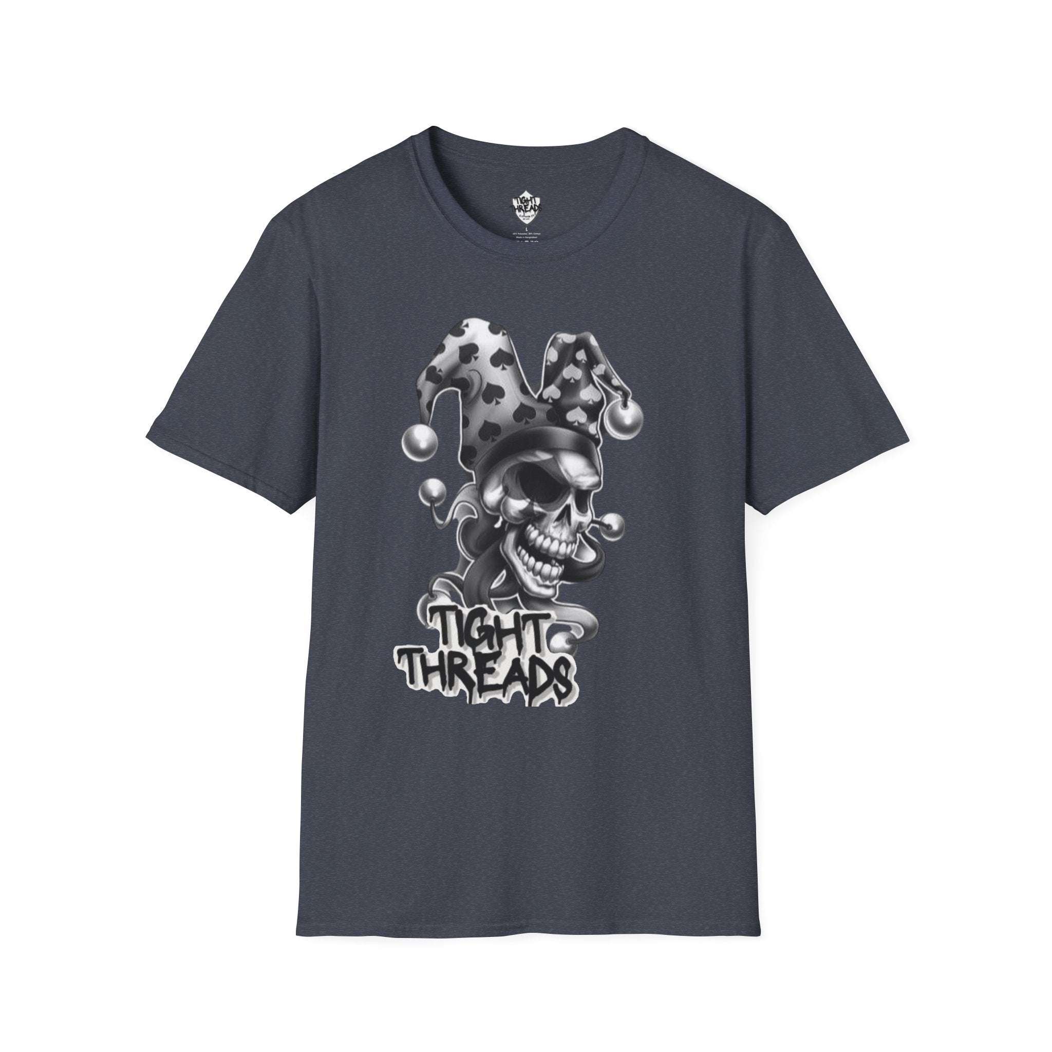 Skull Jester Tee - Unisex Softstyle T-Shirt, Halloween Costume Tee, Graphic Tee, Funny Shirt, Unique Gift for Him/Her