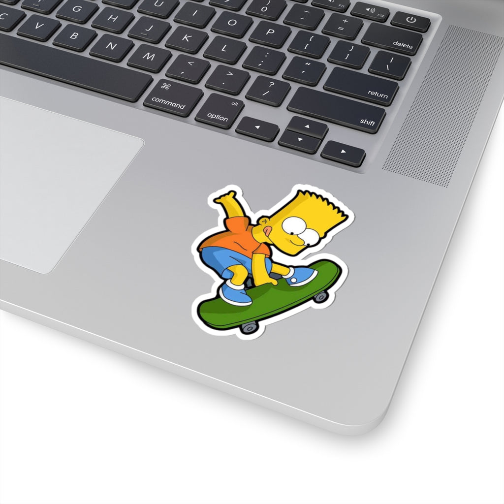 Bart Simpson Skateboarding Sticker | Kiss-Cut Sticker