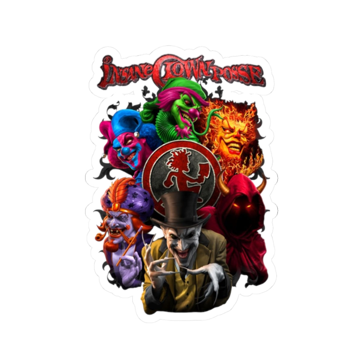 6 Joker card Kiss-Cut Sticker | Juggalo Insane Clown Posse Design