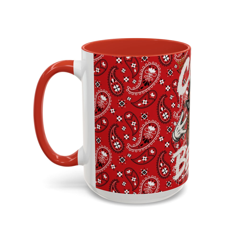 Cool Beans Mug | Red Bandana Coffee Cup, Hip-Hop Bean Graphic 11oz 15oz