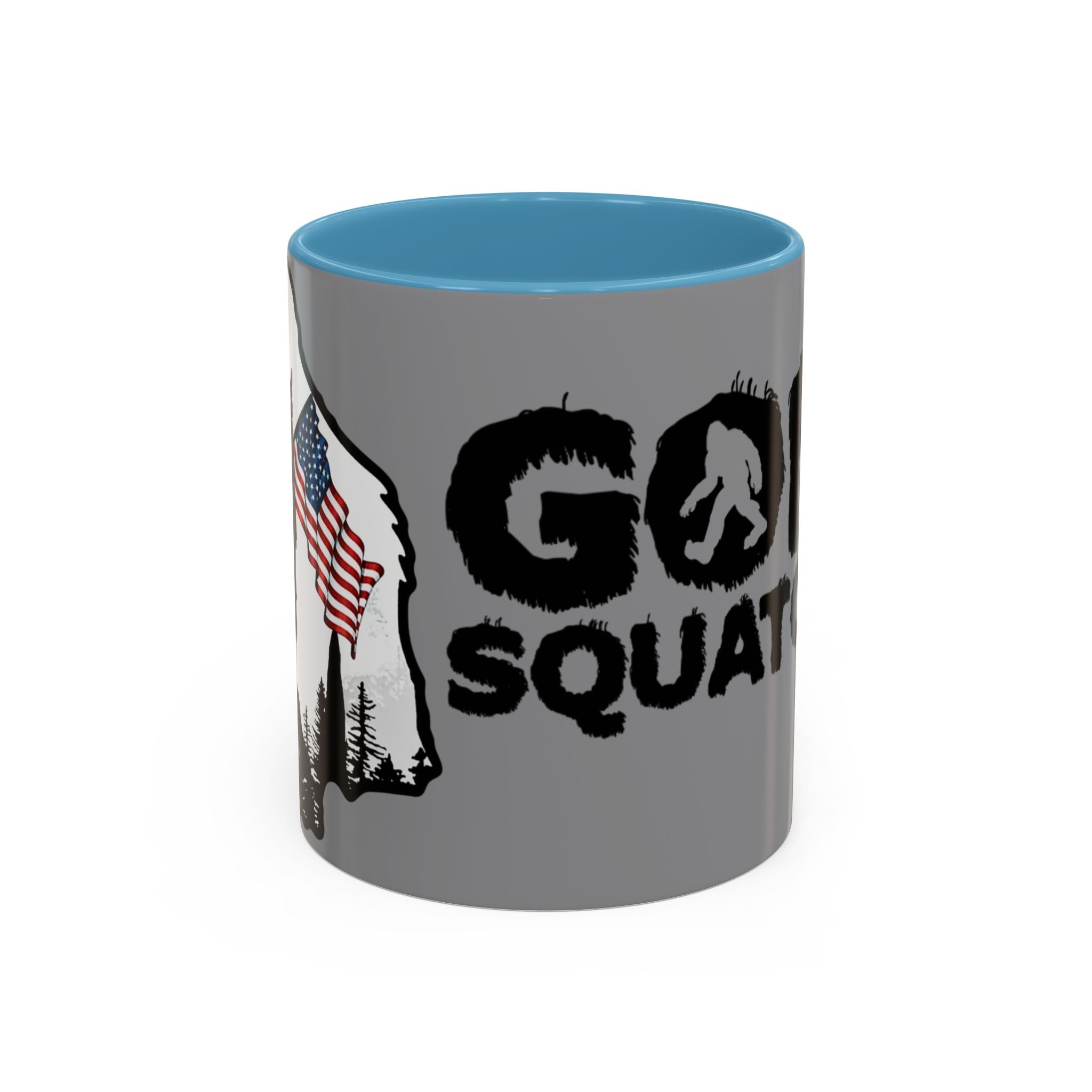 Gone Squatchin Patriotic Bigfoot Mug | Accent Coffee Mug