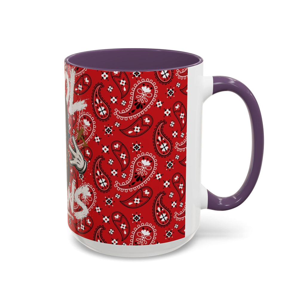 Cool Beans Mug | Red Bandana Coffee Cup, Hip-Hop Bean Graphic 11oz 15oz