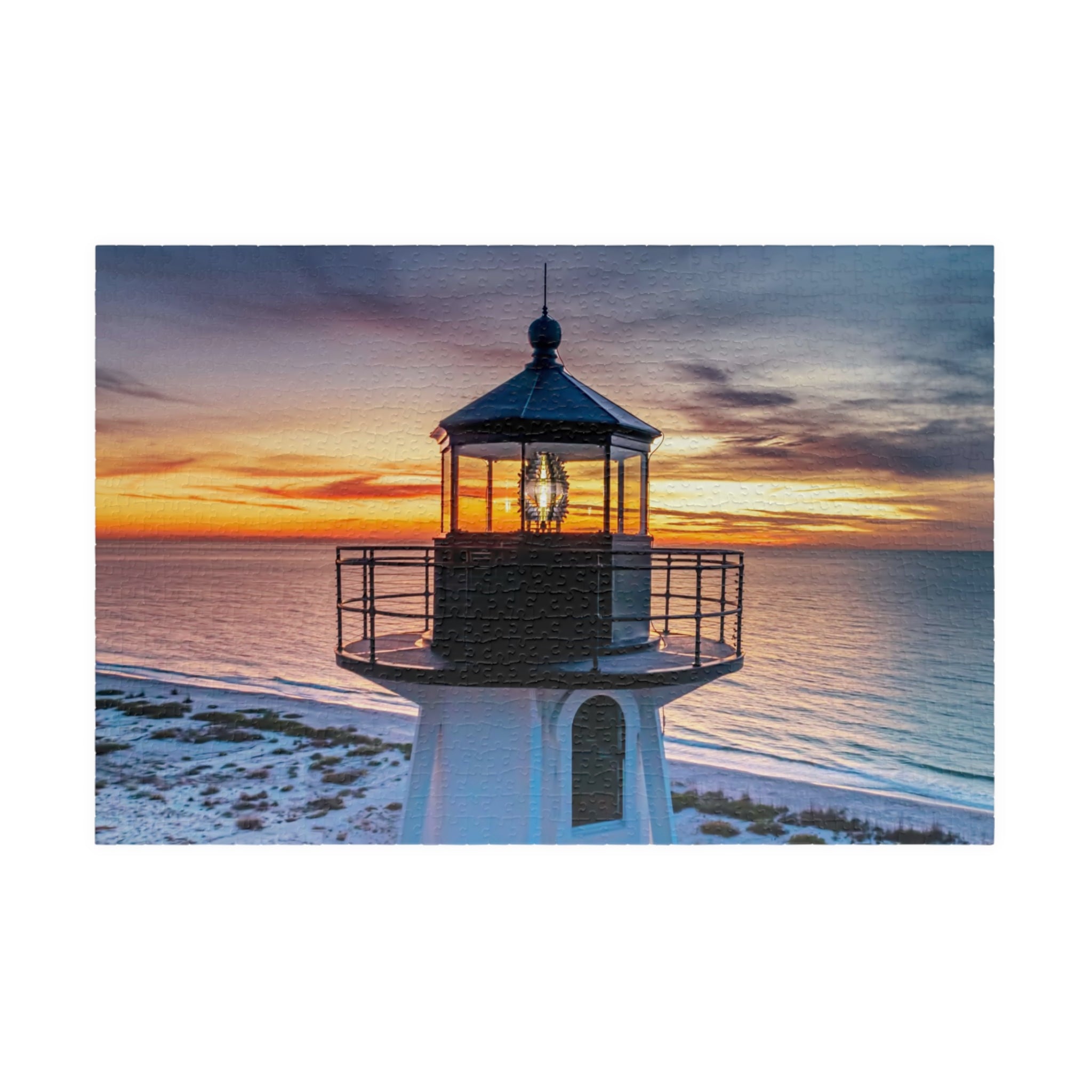 Lighthouse Sunset Puzzle 110, 252, 520, 1014 Piece | Scenic Coastal Jigsaw