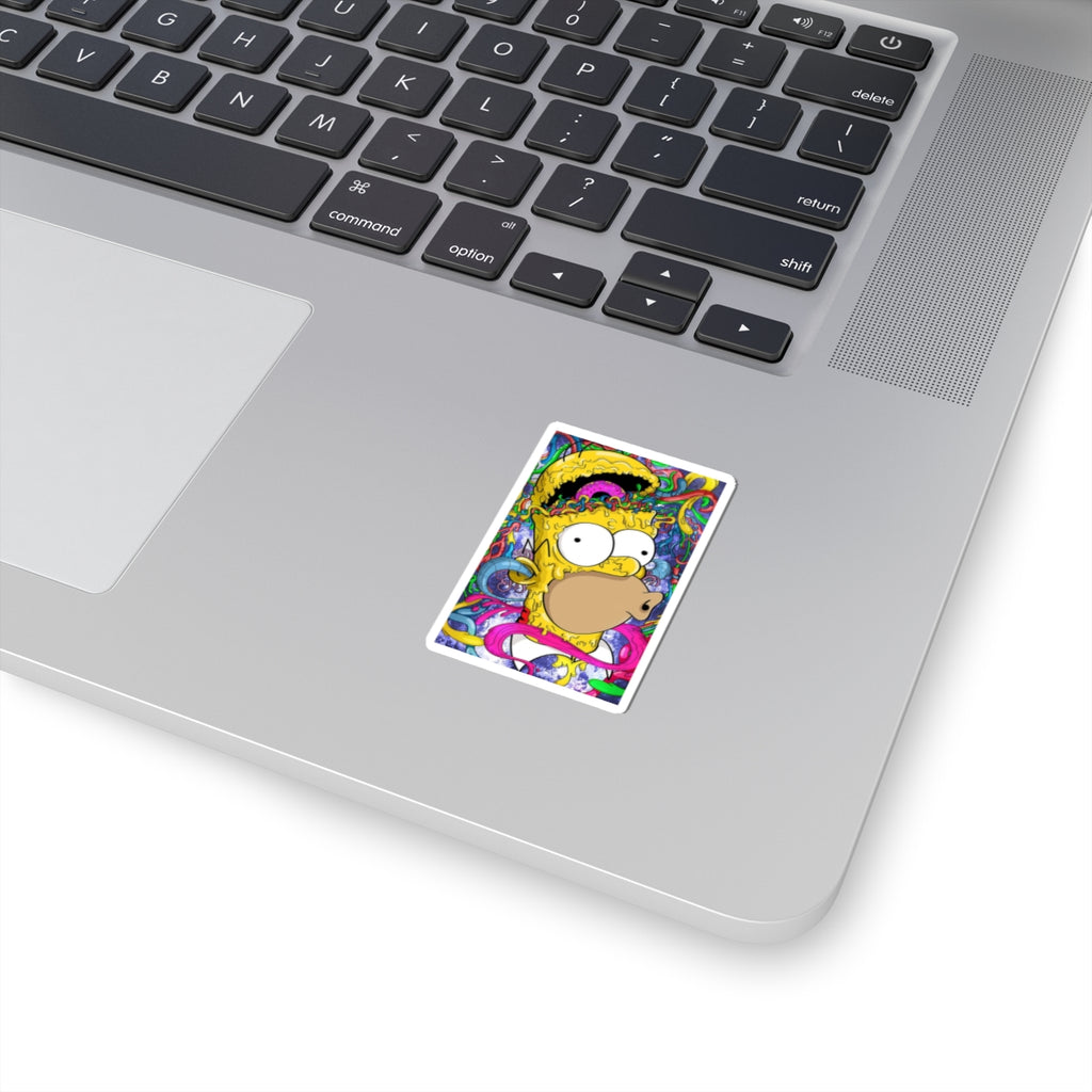 Psychedelic Homer doenut brain Sticker | Kiss-Cut Sticker