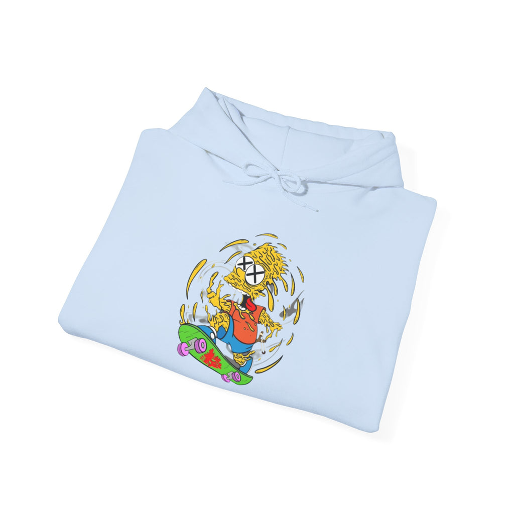 Warping Bart Simpson Skateboarding Hoodie | Retro Skateboard Illustration