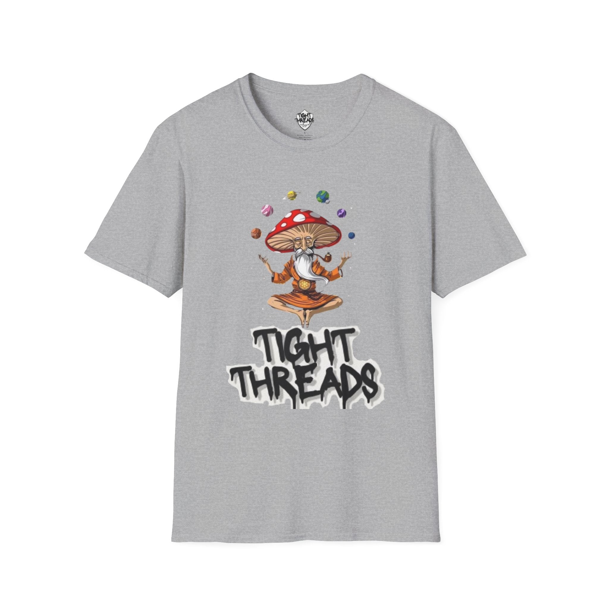 Mushroom Meditation Tee | Unisex Softstyle T-Shirt, Trendy Graphic Tee, Casual Wear, Nature Lover Gift, Relaxation Shirt, Festival Apparel