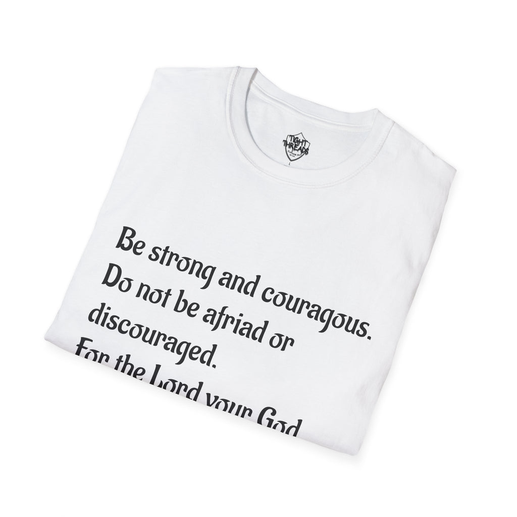Inspirational Joshua 1:9 Bible Verse T-Shirt, Unisex Motivational Tee, Faith-Based Gift, Religious Apparel, Encouragement Top