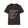 Inspirational Joshua 1:9 Bible Verse T-Shirt, Unisex Motivational Tee, Faith-Based Gift, Religious Apparel, Encouragement Top