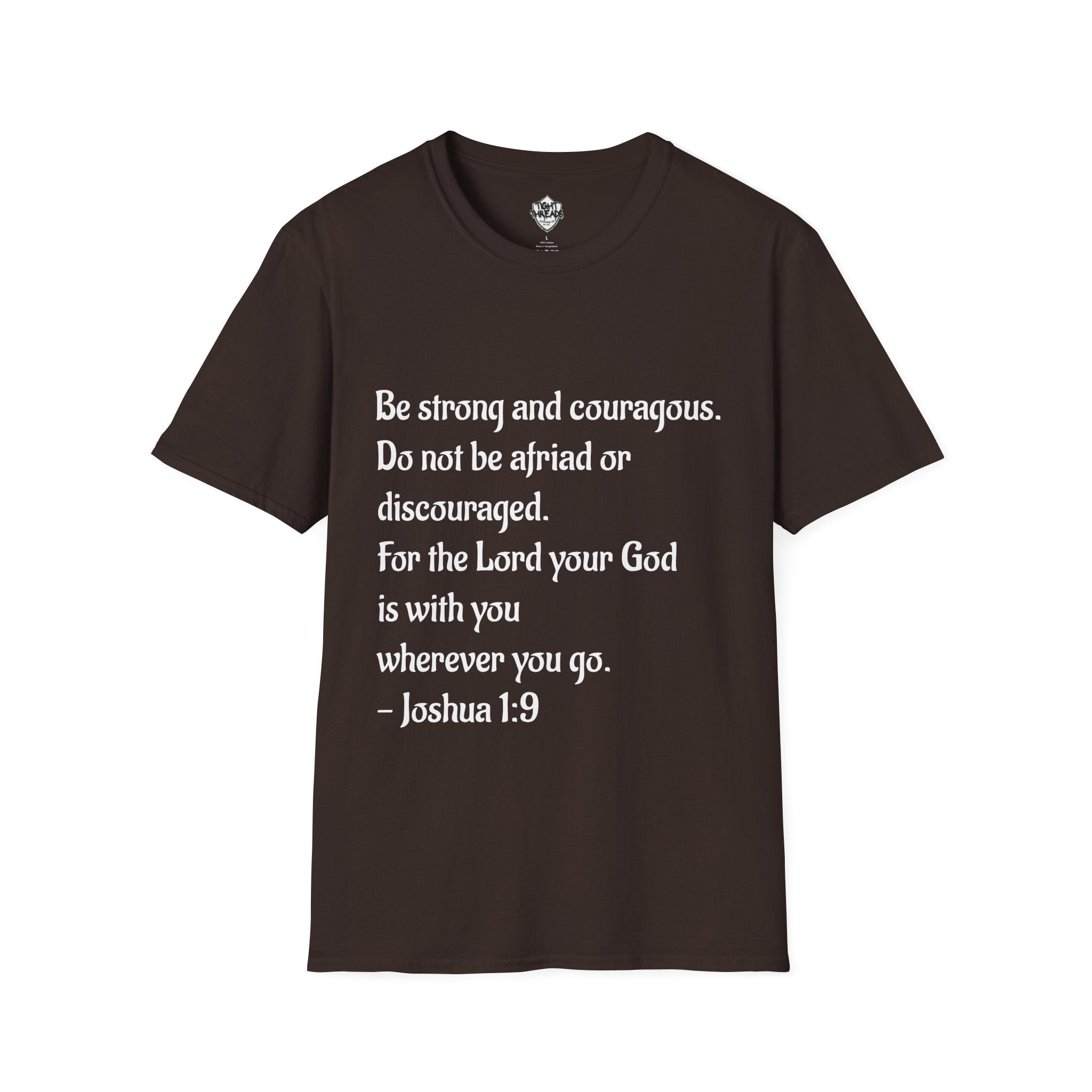 Inspirational Joshua 1:9 Bible Verse T-Shirt, Unisex Motivational Tee, Faith-Based Gift, Religious Apparel, Encouragement Top