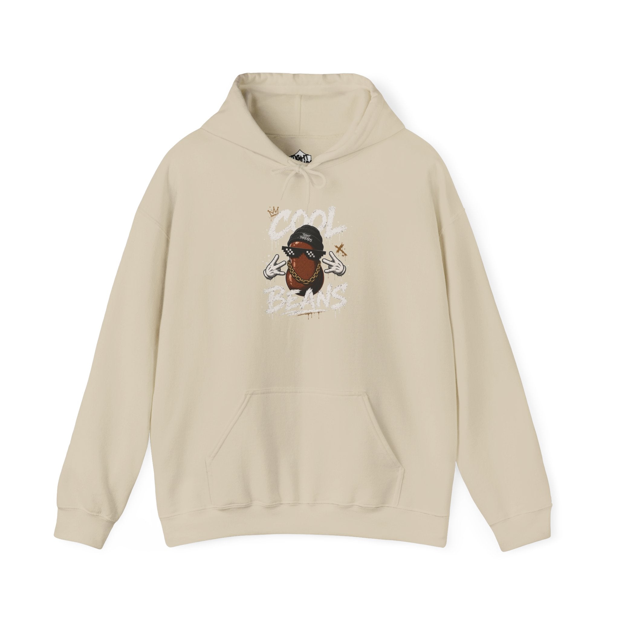 Cool Beans Hoodie — Funny Cartoon Coffee Bean Graphic Pullover
