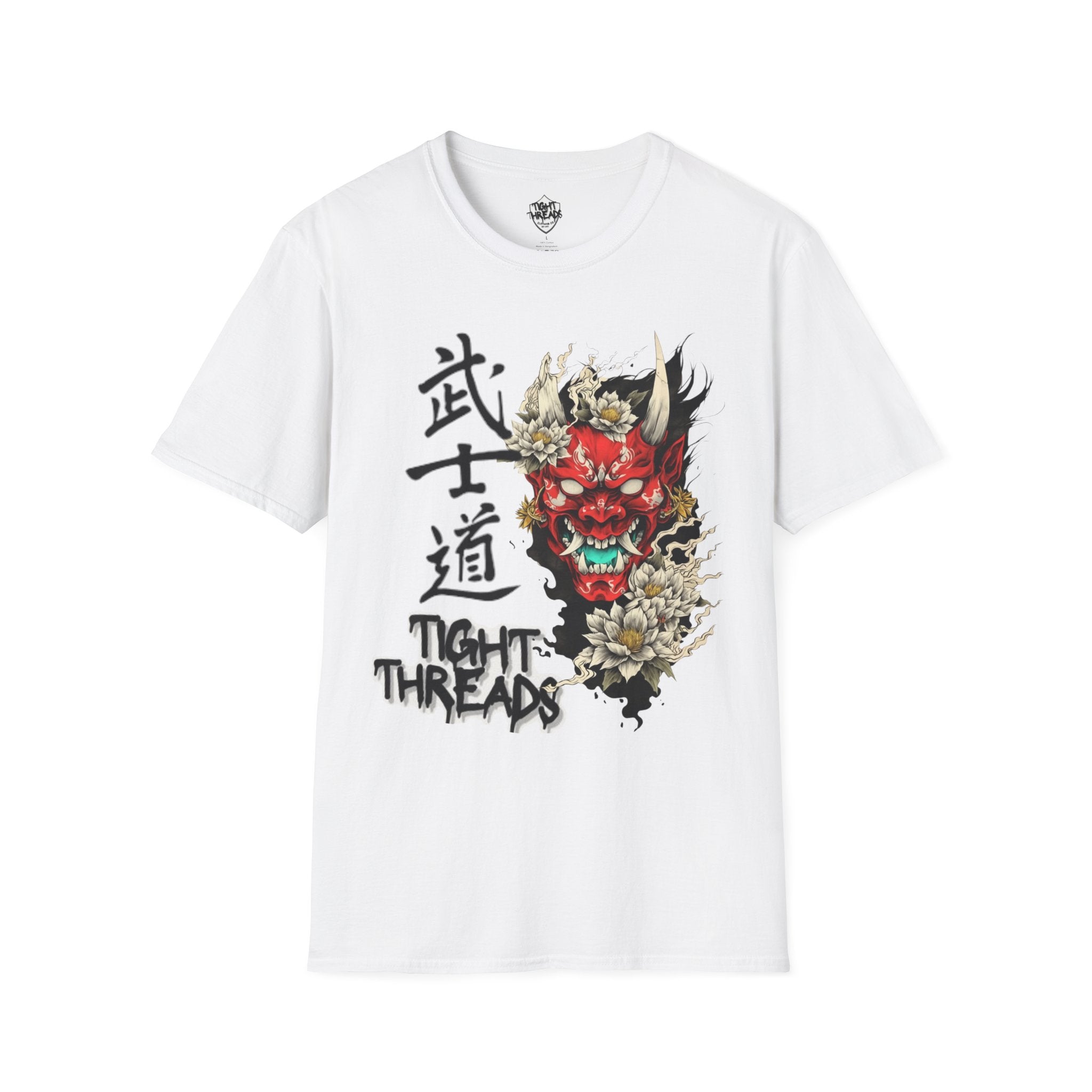 Oni Samurai Bushido Graphic Tee, Unisex Softstyle T-Shirt, Streetwear Style Urban Outfit