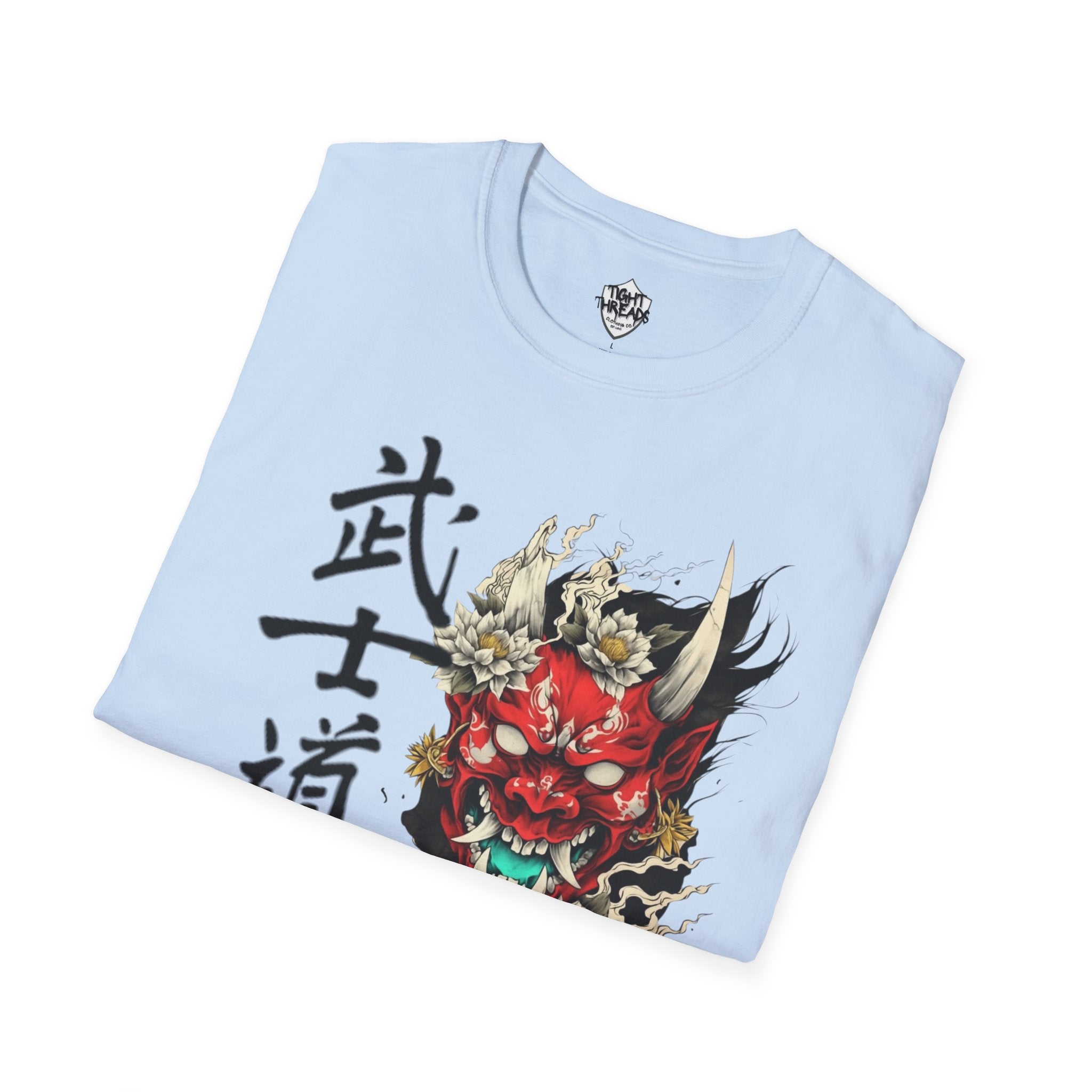Oni Samurai Bushido Graphic Tee, Unisex Softstyle T-Shirt, Streetwear Style Urban Outfit
