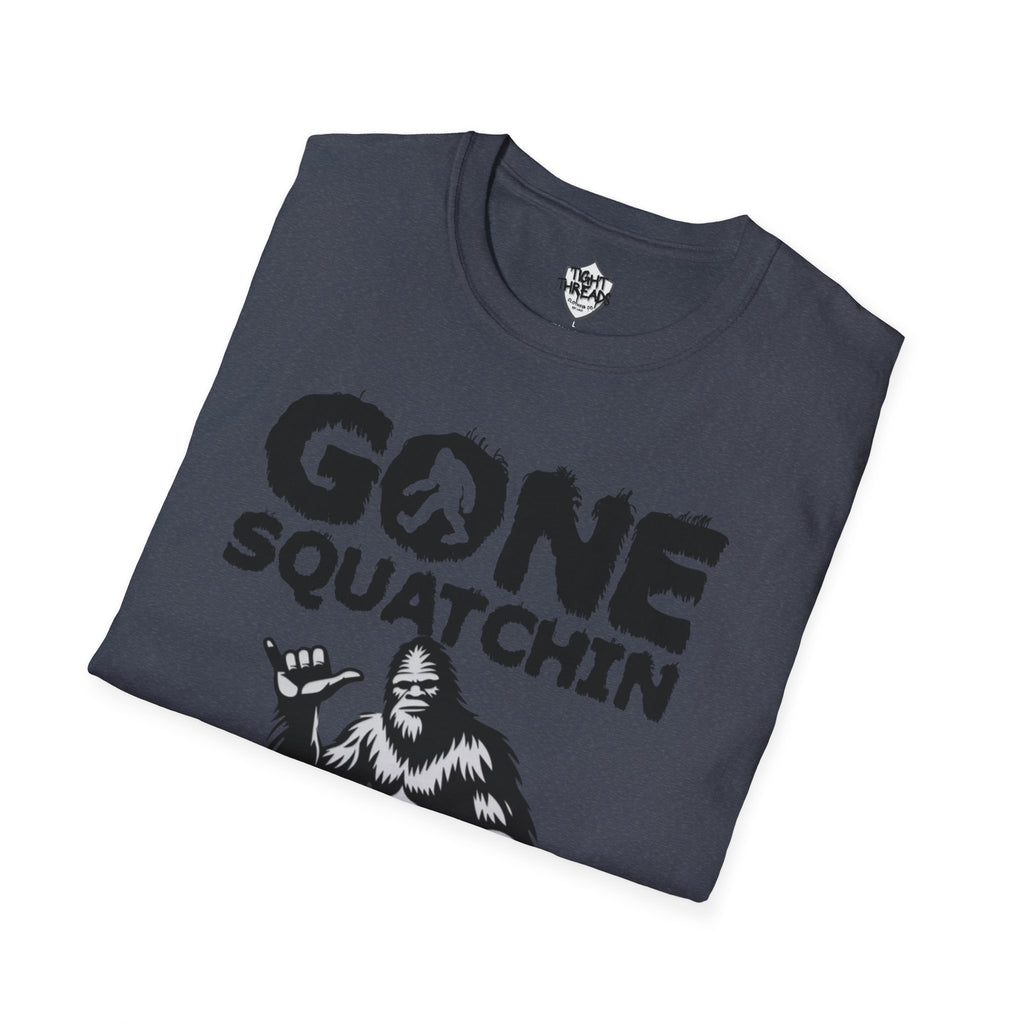 Gone Squatchin Bigfoot Graphic T-Shirt | Sasquatch Illustration