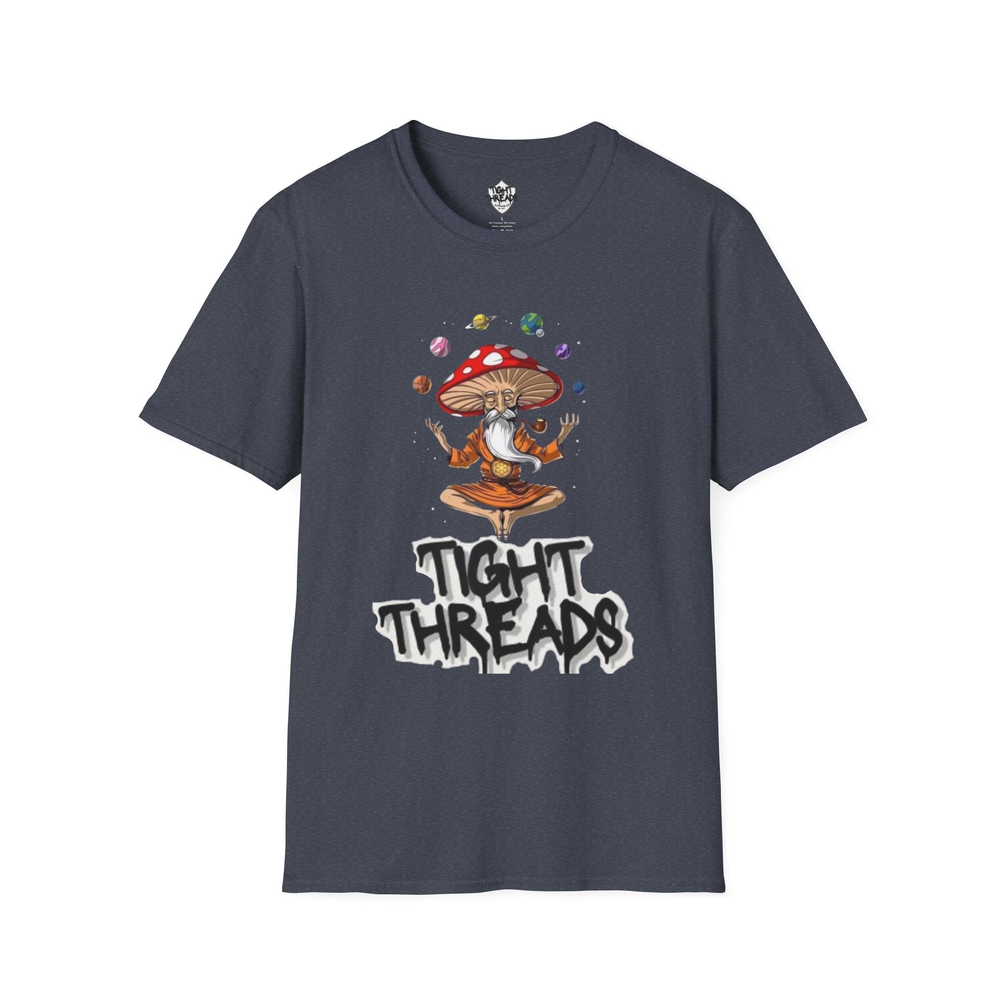 Mushroom Meditation Tee | Unisex Softstyle T-Shirt, Trendy Graphic Tee, Casual Wear, Nature Lover Gift, Relaxation Shirt, Festival Apparel