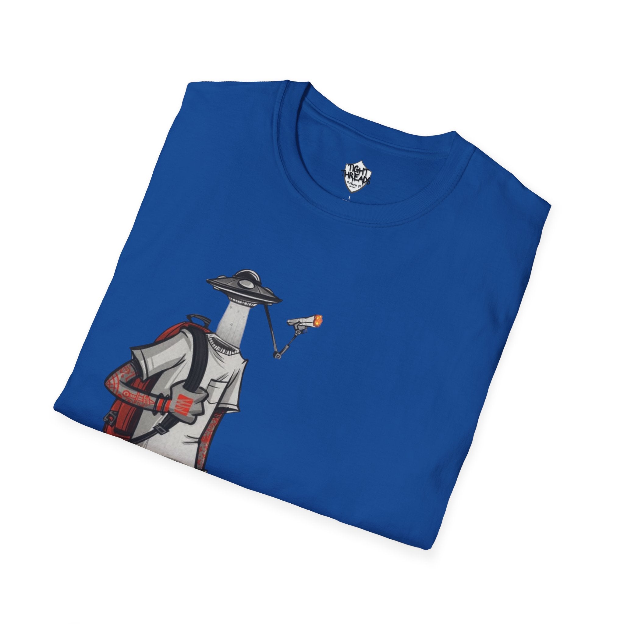 UFO Head Smokin Graffiti Street Art Unisex T-Shirt, Urban Graphic Tee, Unique Gift, Casual Style, Everyday Wear