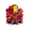 Rap Bart Simpson Sticker | Kiss-Cut Vinyl Sticker, Hip Hop Character