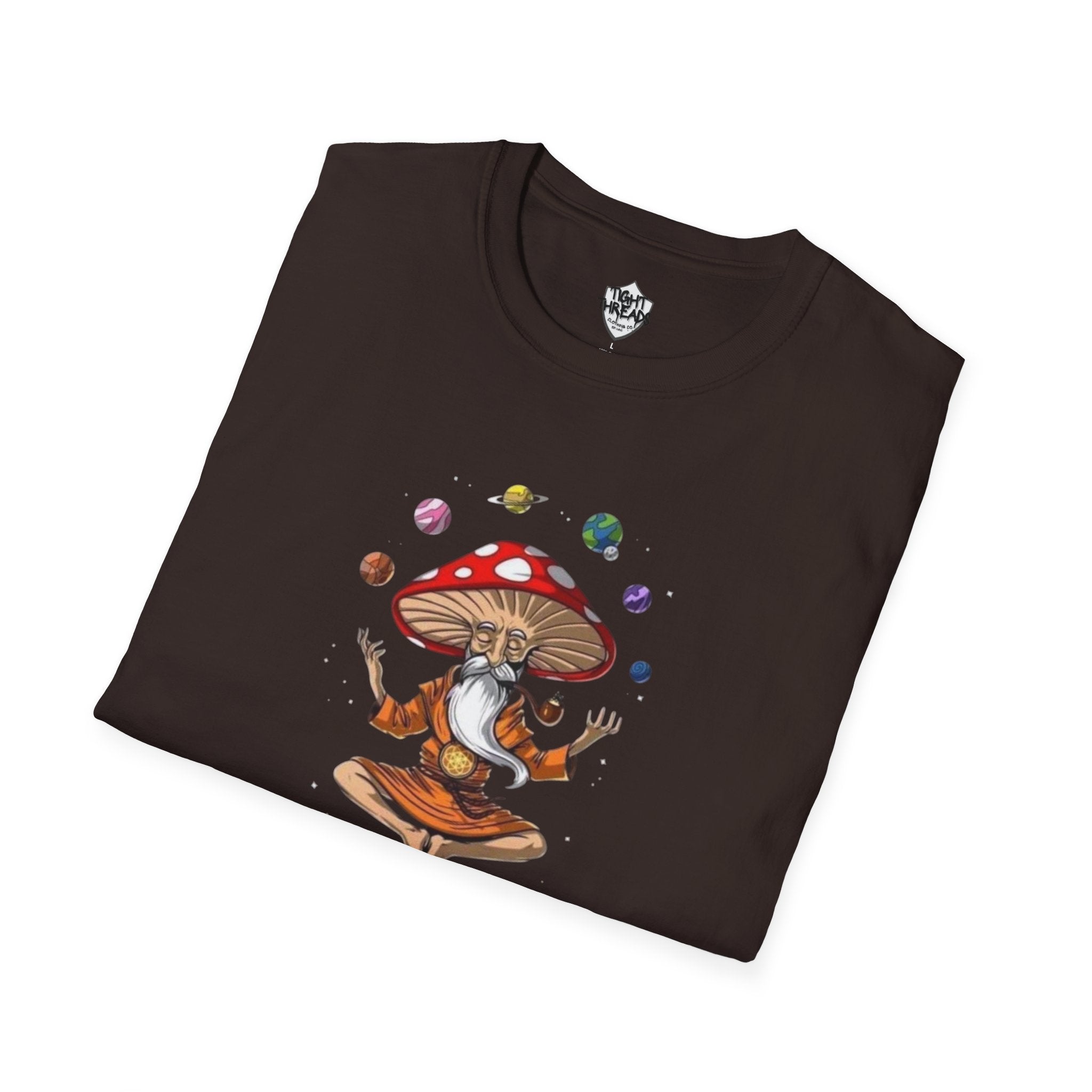 Mushroom Meditation Tee | Unisex Softstyle T-Shirt, Trendy Graphic Tee, Casual Wear, Nature Lover Gift, Relaxation Shirt, Festival Apparel