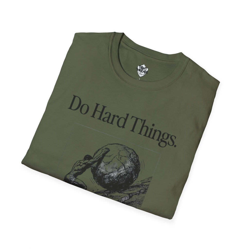 Do Hard Things Inspirational Unisex T-Shirt: Motivational Gym Tee, Casual Workout Shirt, Positive Apparel Gift, Everyday Wear, Statement Top