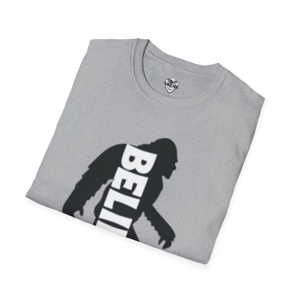 Bigfoot Believe T-Shirt | Sasquatch Silhouette Typography
