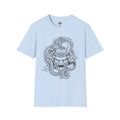 Dragon Oni Graphic Unisex Softstyle T-Shirt, Casual Wear, Gift for Him/Her, Festival Outfit, Anime Lover Tee, Unique Art Shirt
