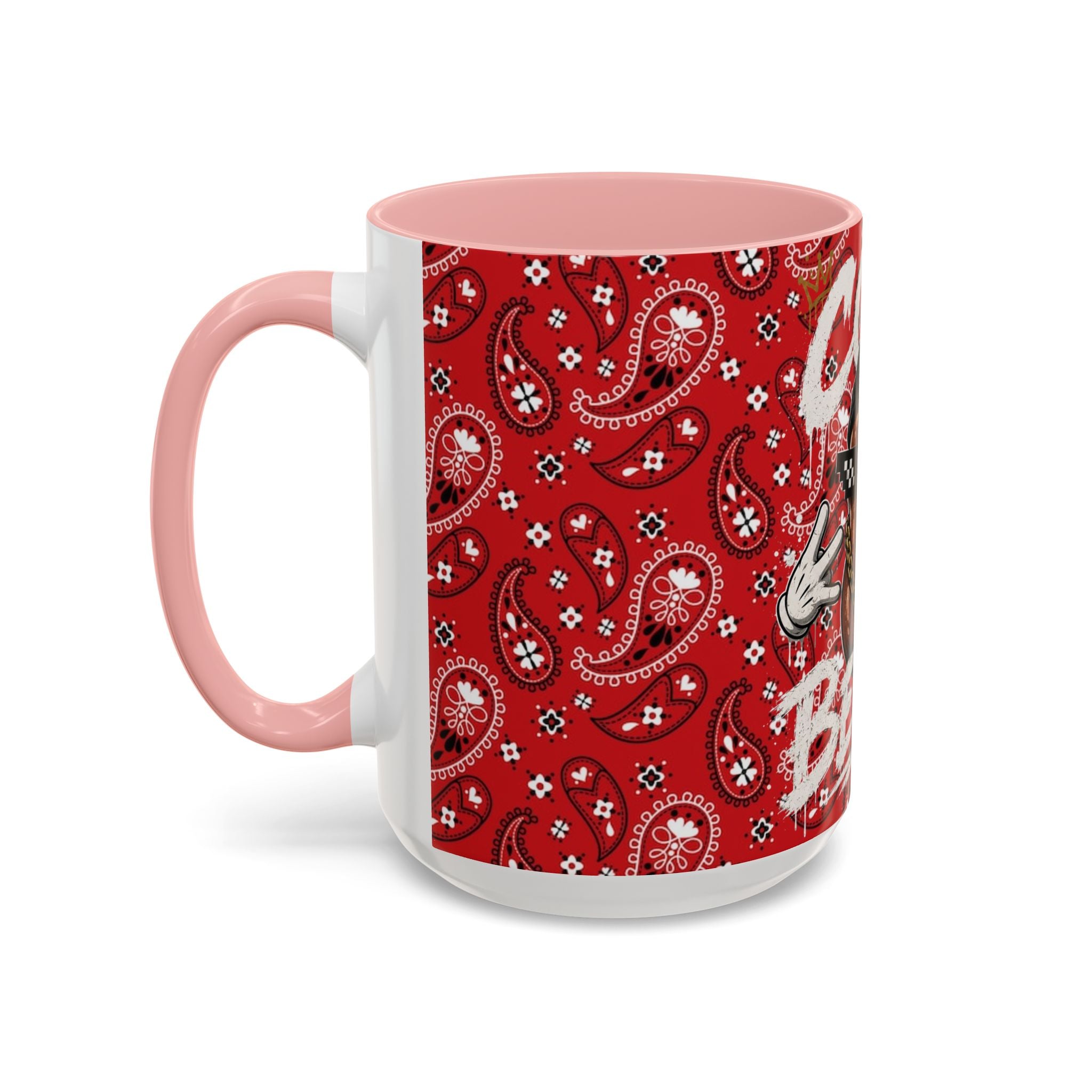 Cool Beans Mug | Red Bandana Coffee Cup, Hip-Hop Bean Graphic 11oz 15oz