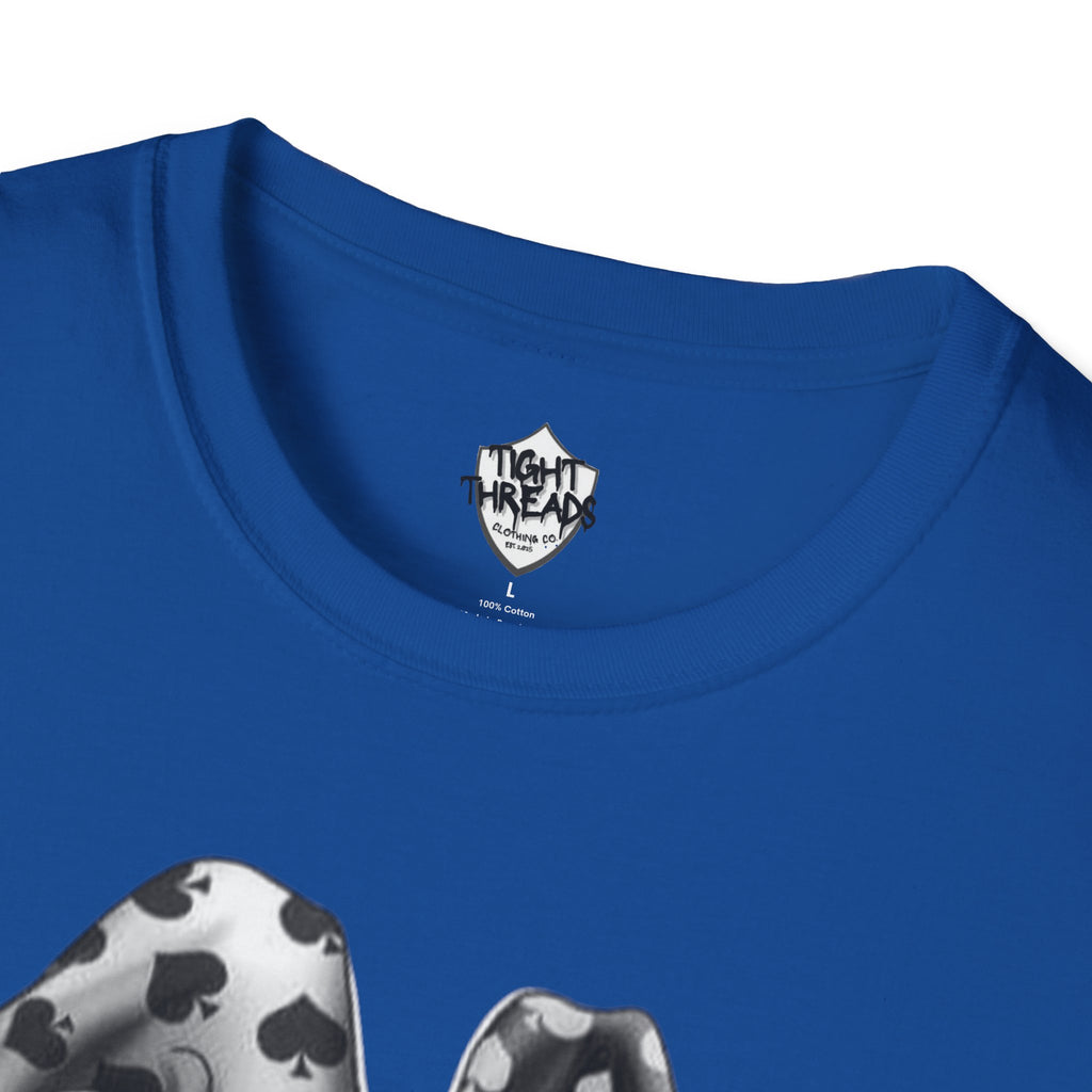 Skull Jester Tee - Unisex Softstyle T-Shirt, Halloween Costume Tee, Graphic Tee, Funny Shirt, Unique Gift for Him/Her