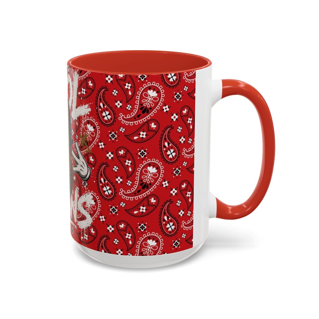 Cool Beans Mug | Red Bandana Coffee Cup, Hip-Hop Bean Graphic 11oz 15oz