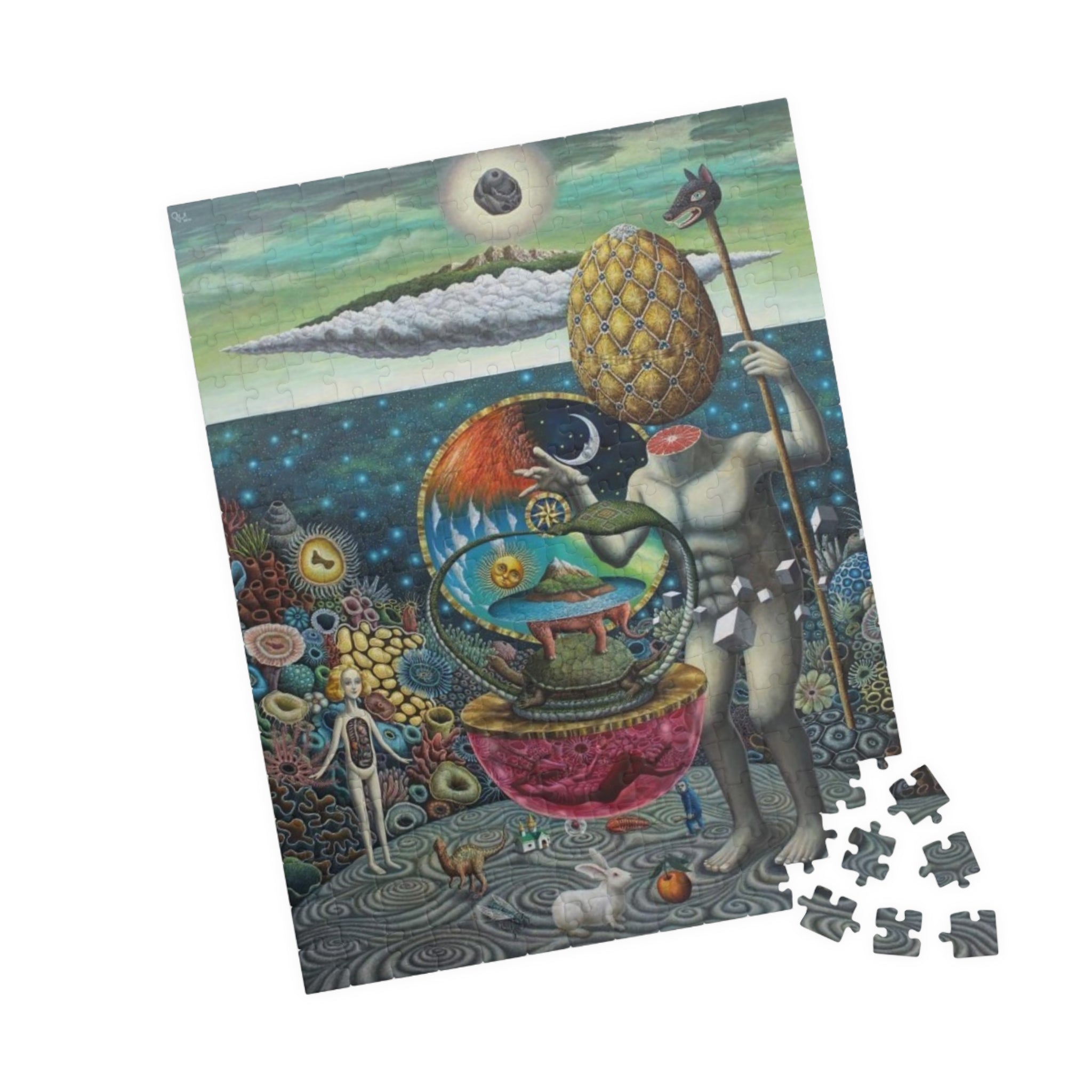 Surreal Pineapple-Headed Figure Puzzle | 110-1014 Piece Art Jigsaw