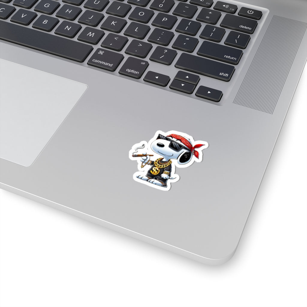 Gangster Snoopy Sticker | Kiss-Cut Sticker, Cartoon Character, Vinyl Decal