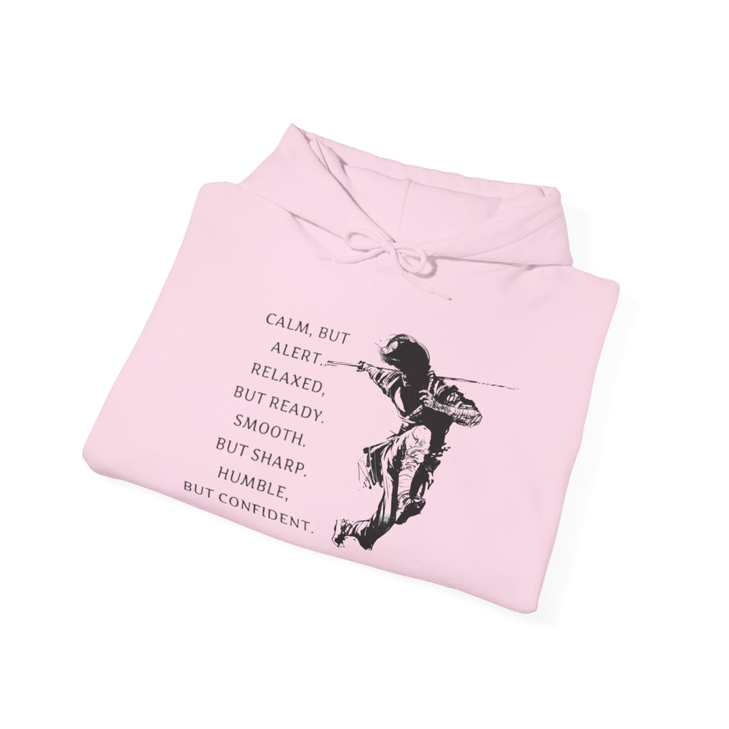 Calm Yet Confident Hoodie, Inspirational Sweatshirt for Mindfulness, Gift for Creatives, Cozy Layer for Every Occasion