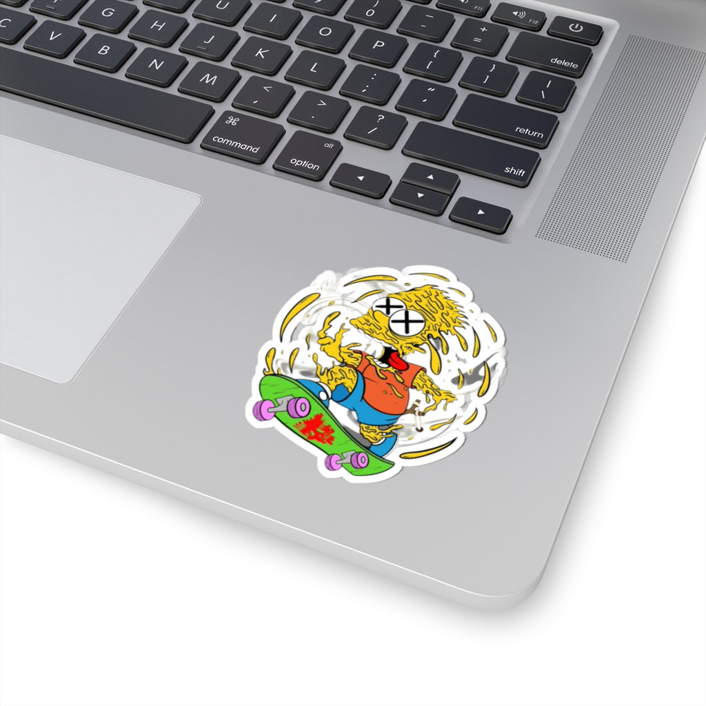 Mind Melting Bart Simpson Skateboard Sticker | Kiss-Cut Skateboard Sticker