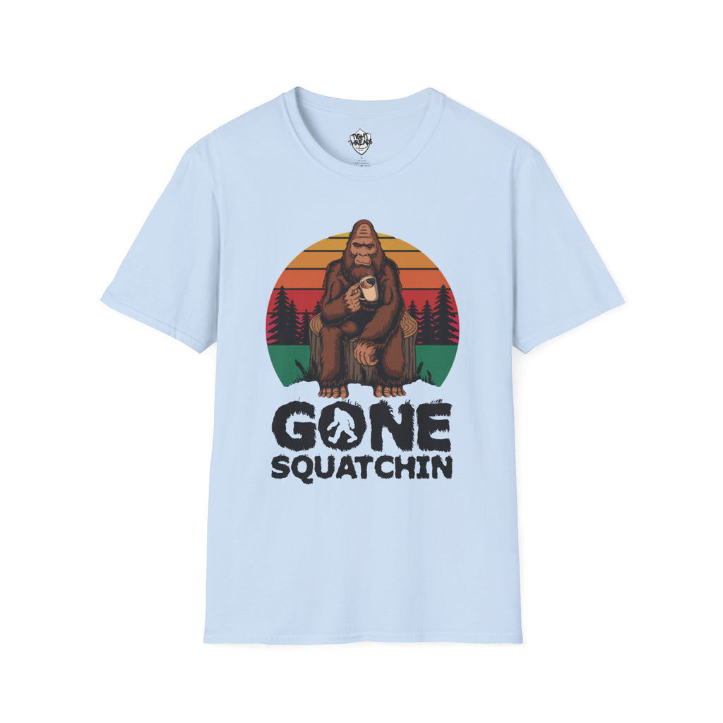 Gone Squatchin Sasquatch T-Shirt | Bigfoot Camping Graphic Tee